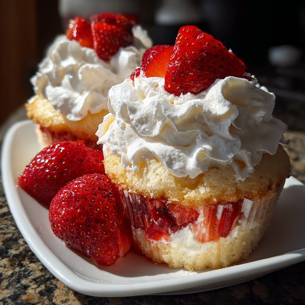 Fresh Strawberry Shortcake Cups