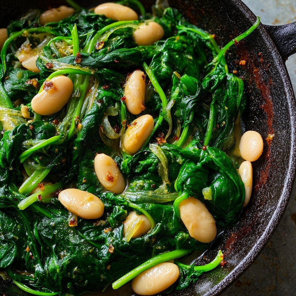 Spinach White Bean Garlic Sauté