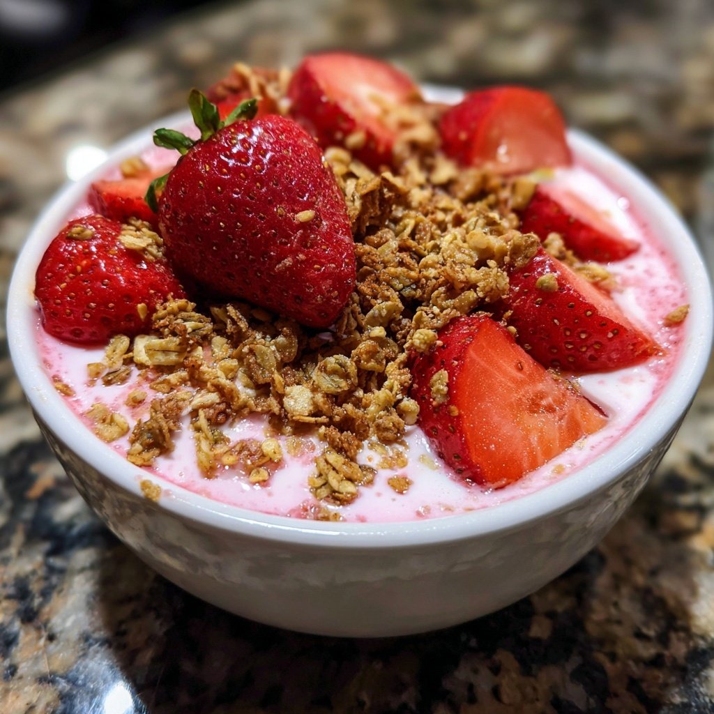 Fresh Strawberry Yogurt Bowl