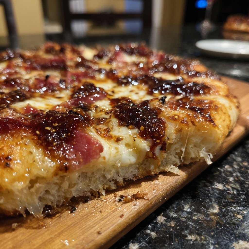 Pizza with Fig Jam and Prosciutto