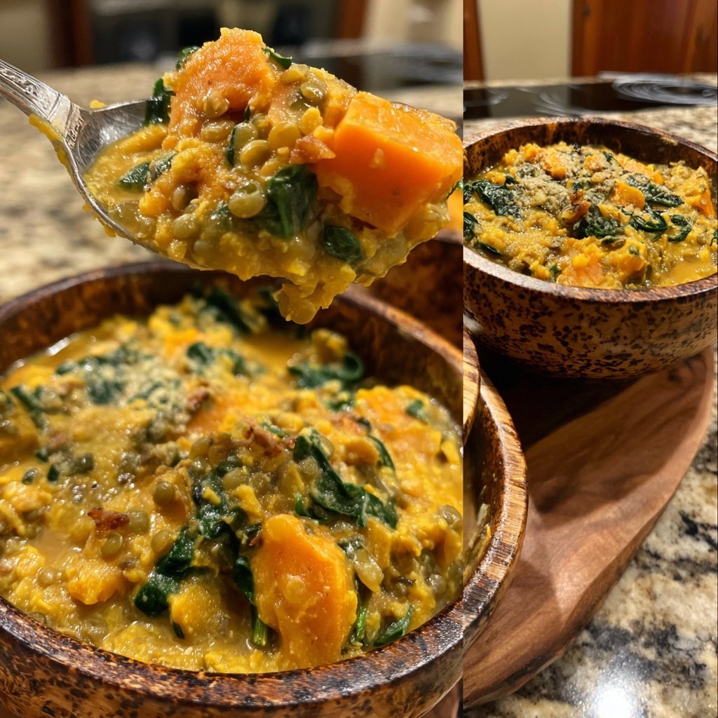 Healthy Crockpot Sweet Potato Lentils