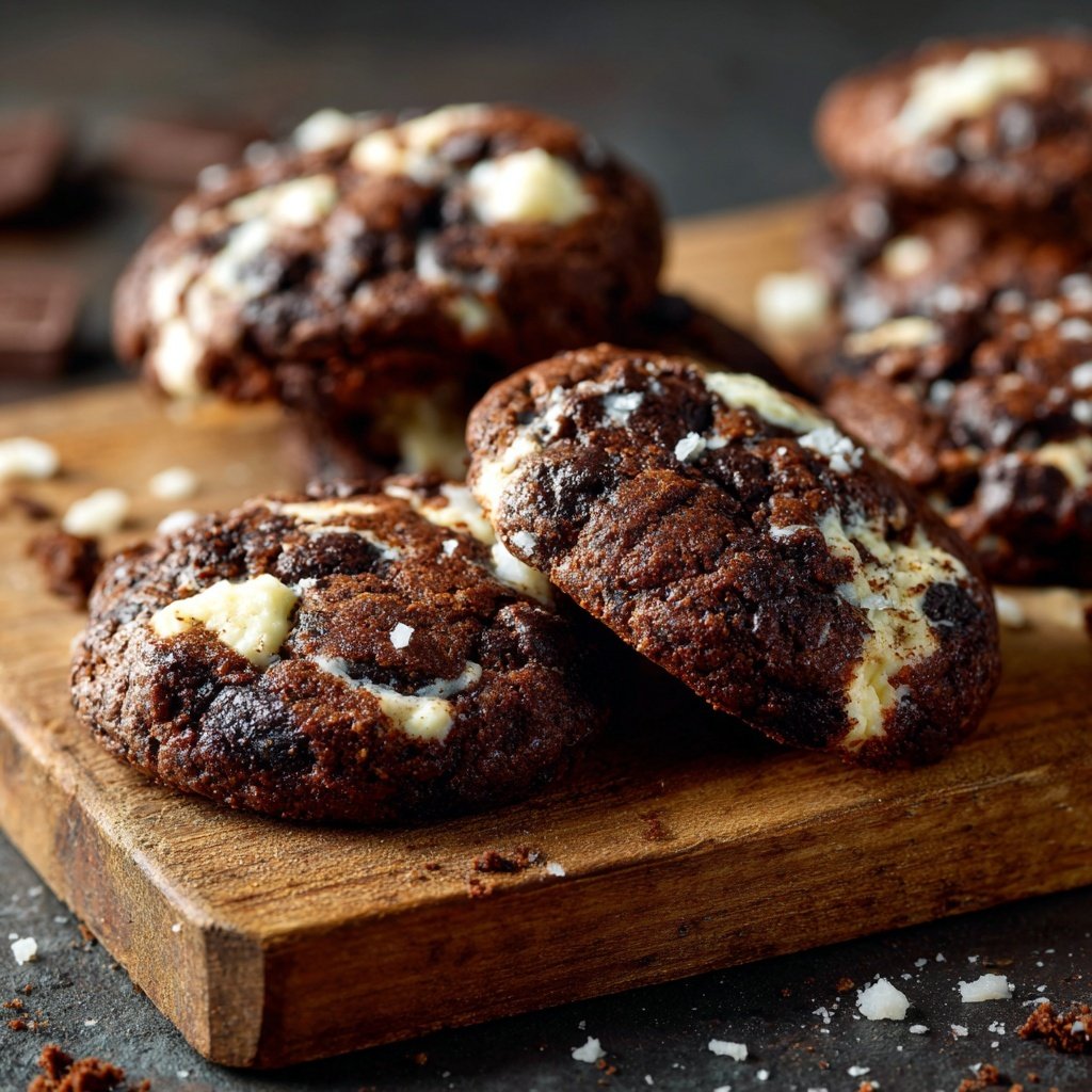 Brownie Mix Cookies With Cream Cheese Swirl