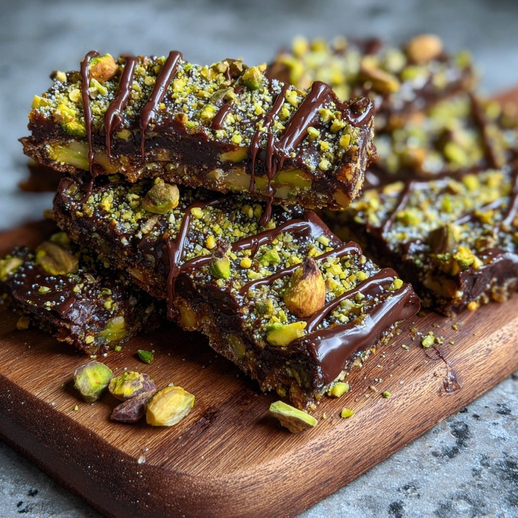 Chocolate Pistachio Almond Bars