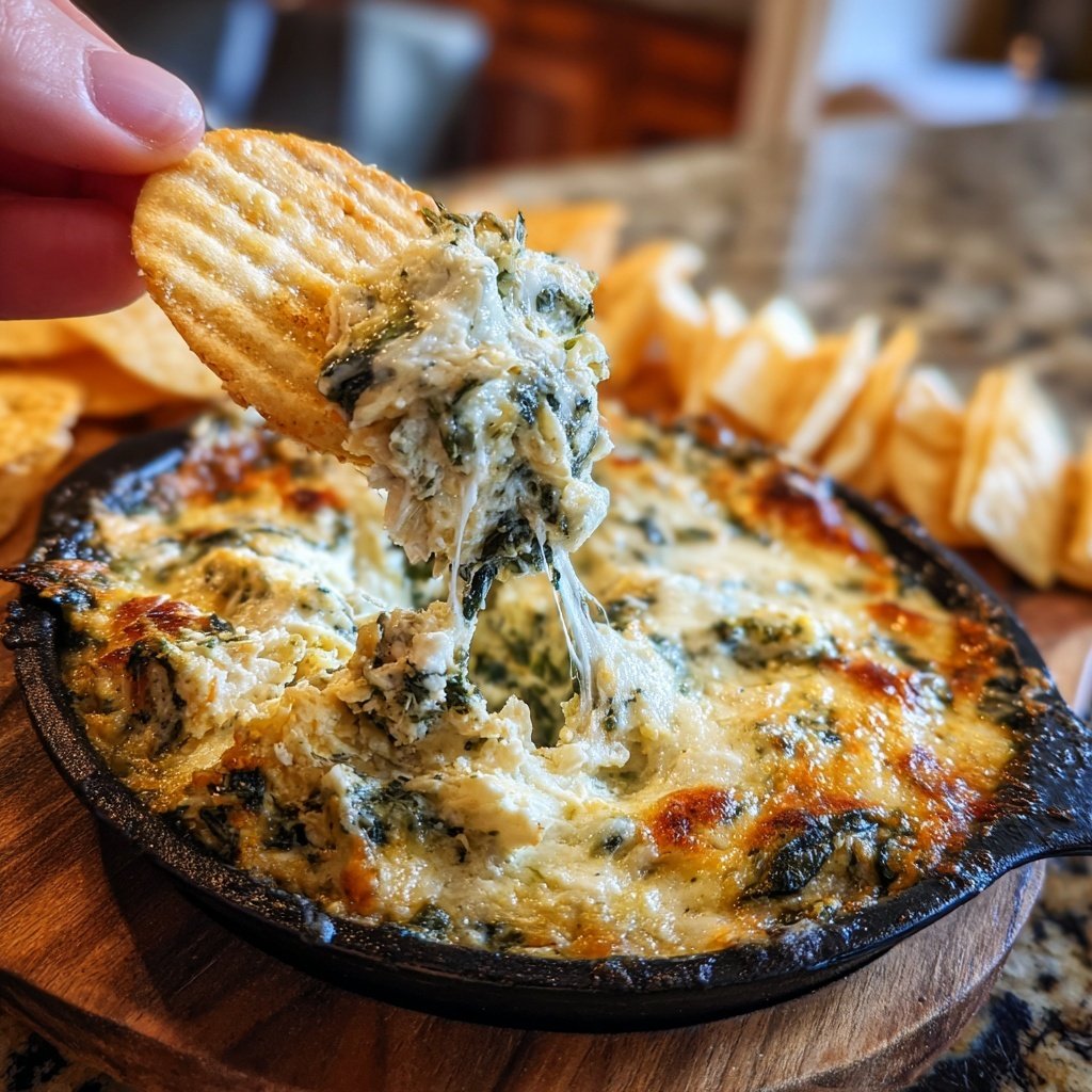 Super Bowl Spinach Artichoke Dip