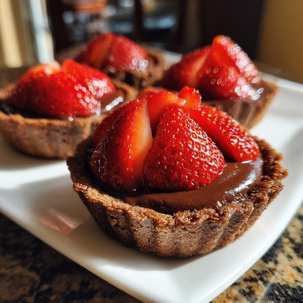Chocolate Strawberry Tartlets