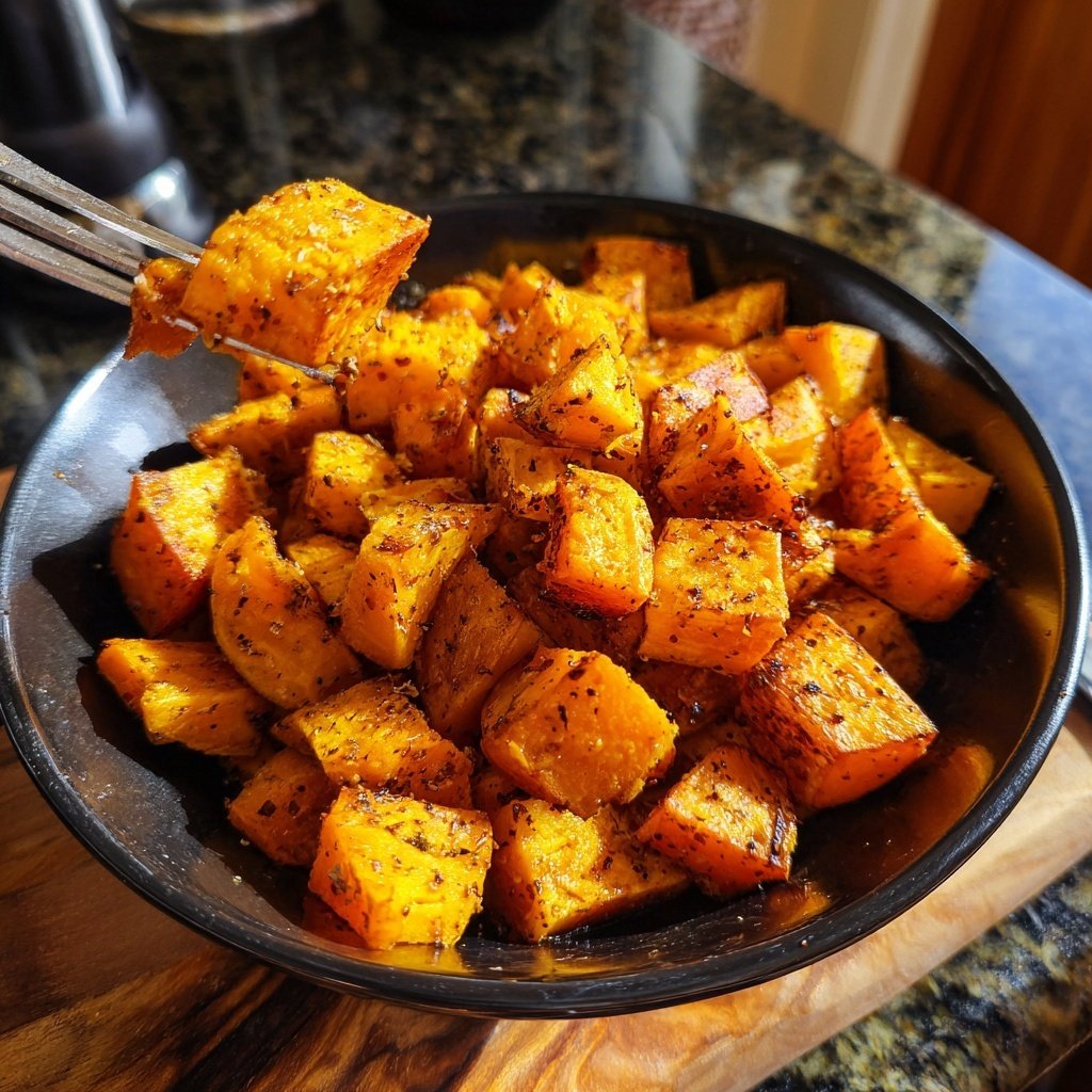Roasted Sweet Potato Cubes