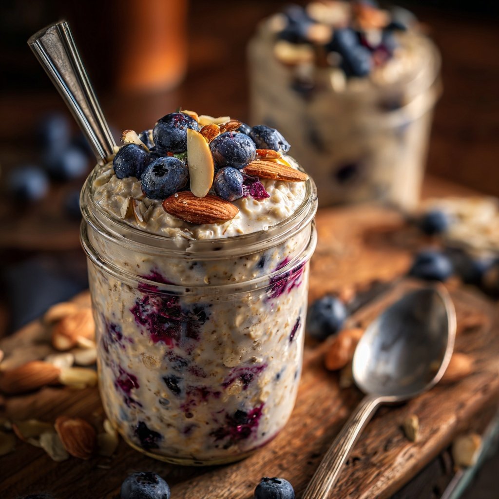 Blueberry Almond Overnight Oats