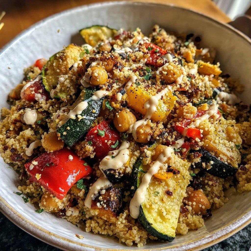 Roasted Veggie Lentil Couscous