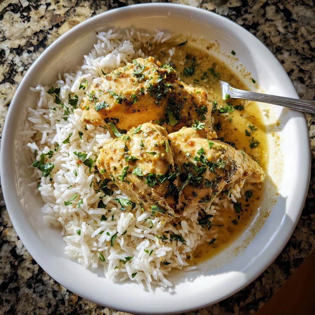 Lemon Butter Chicken With Rice