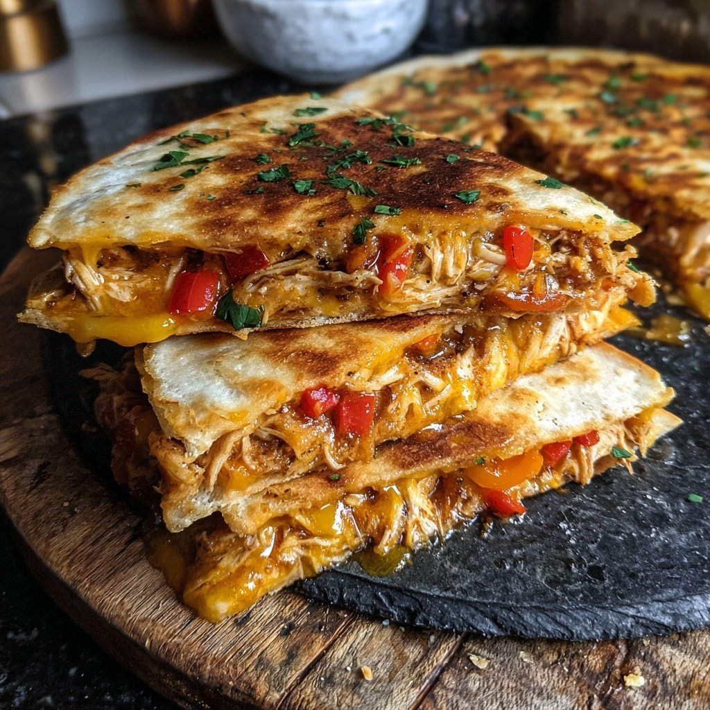 Shredded Chicken Quesadilla Bake