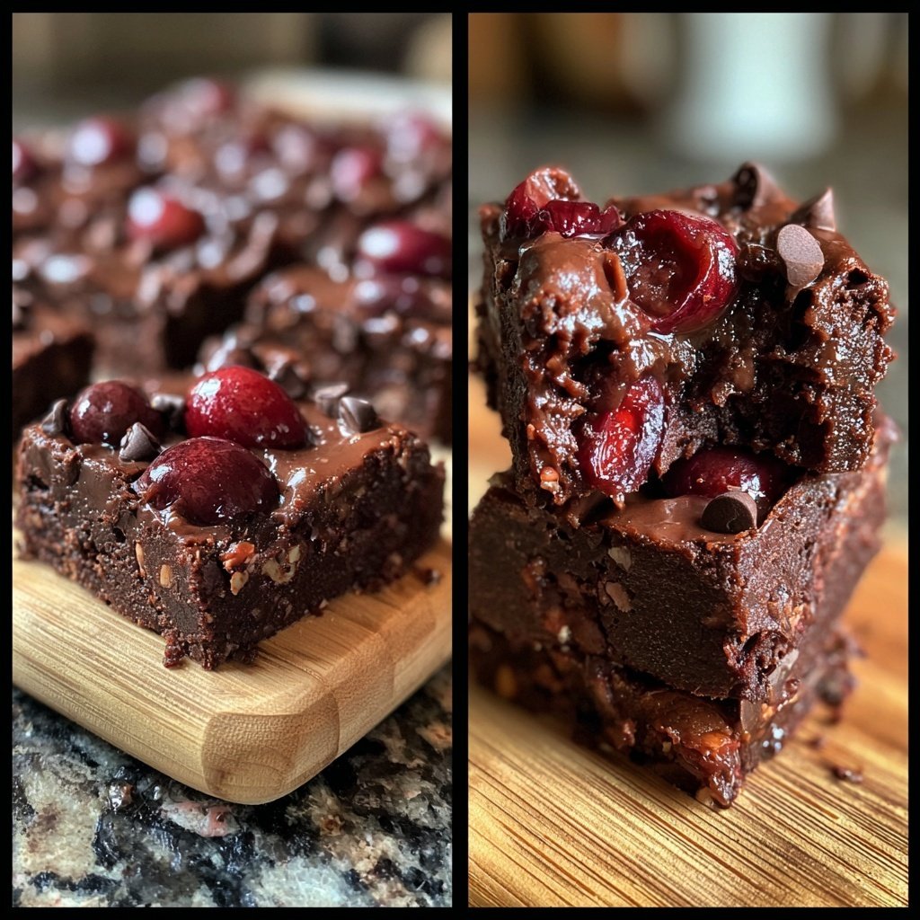 Chocolate Cherry Fudge Squares