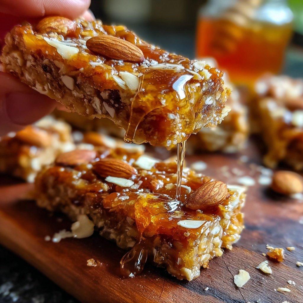 Healthy Honey Almond Snack Bars