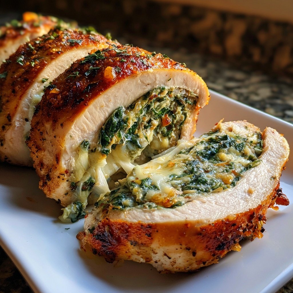 Stuffed Chicken Breast with Spinach and Cheese