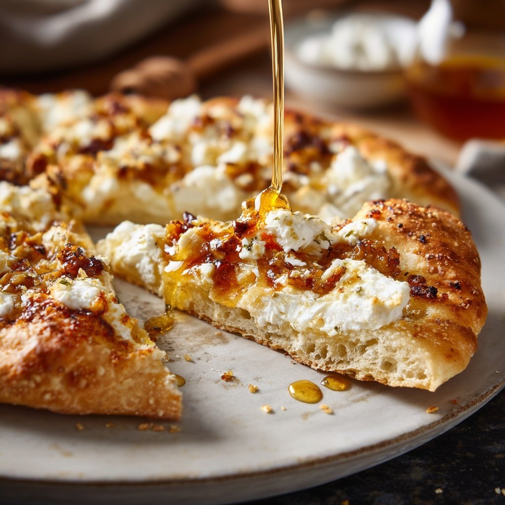 Pizza with Goat Cheese and Honey