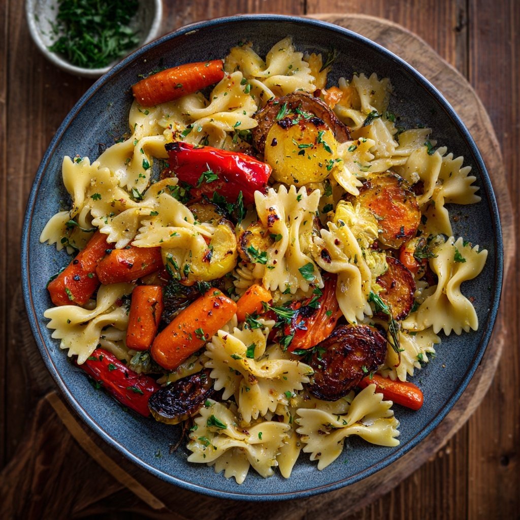 Bow Tie Pasta With Roasted Vegetables