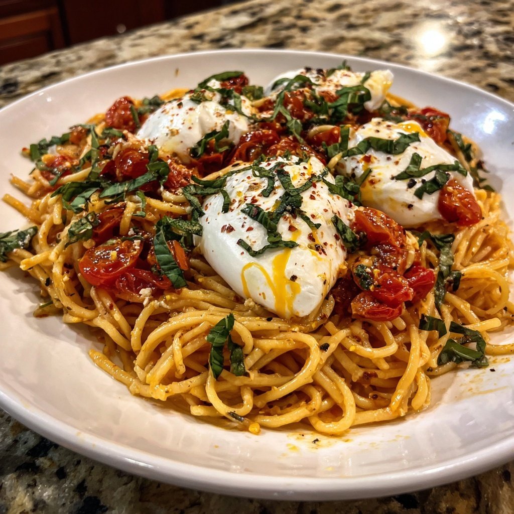 Romantic Tomato Burrata Pasta