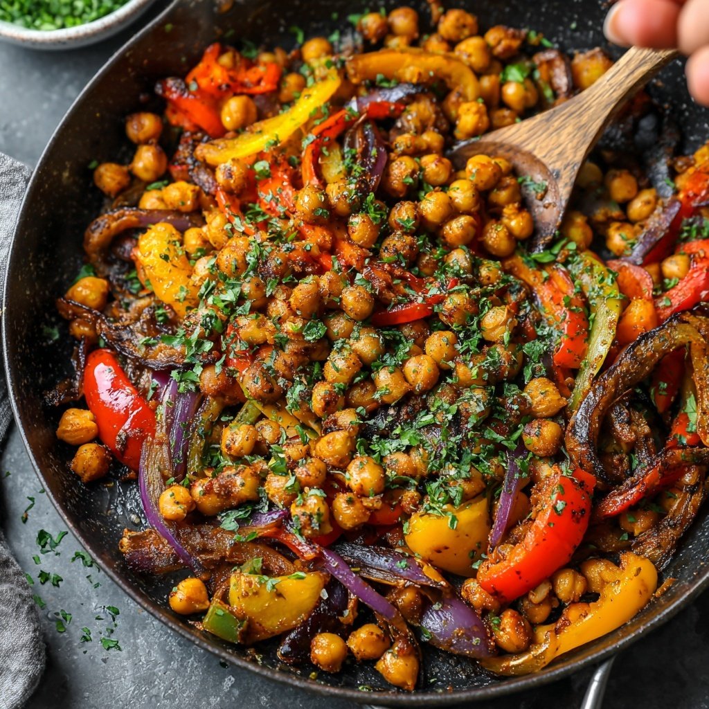 Jamaican Jerk Spiced Chickpea Skillet